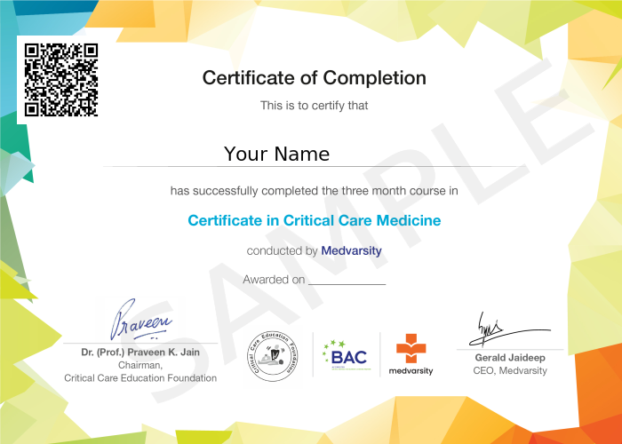 Certificate Course in Critical Care Medicine Medvarsity