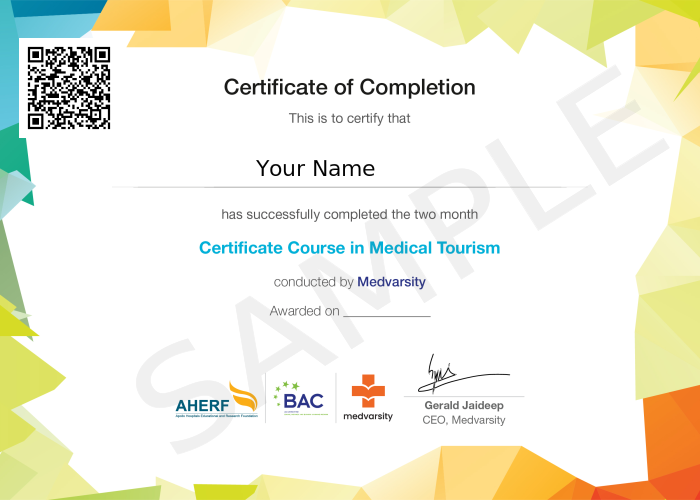 Certificate Course in Medical Tourism Medvarsity