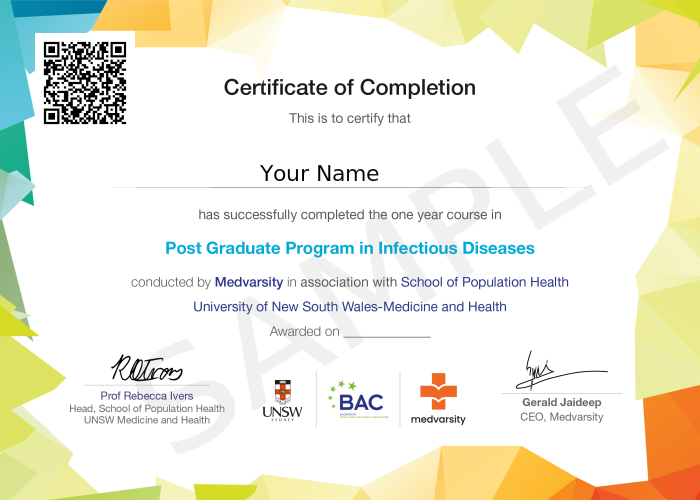 graduate certificate in infectious diseases