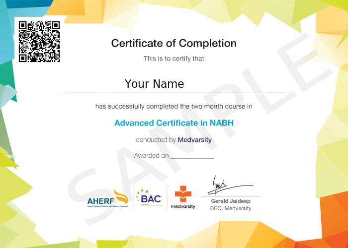 Advanced Certificate in NABH Medvarsity